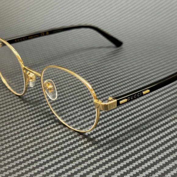 GUCCI Gold Black Men's Small 51 mm Eyeglasses - Picture 1 of 4